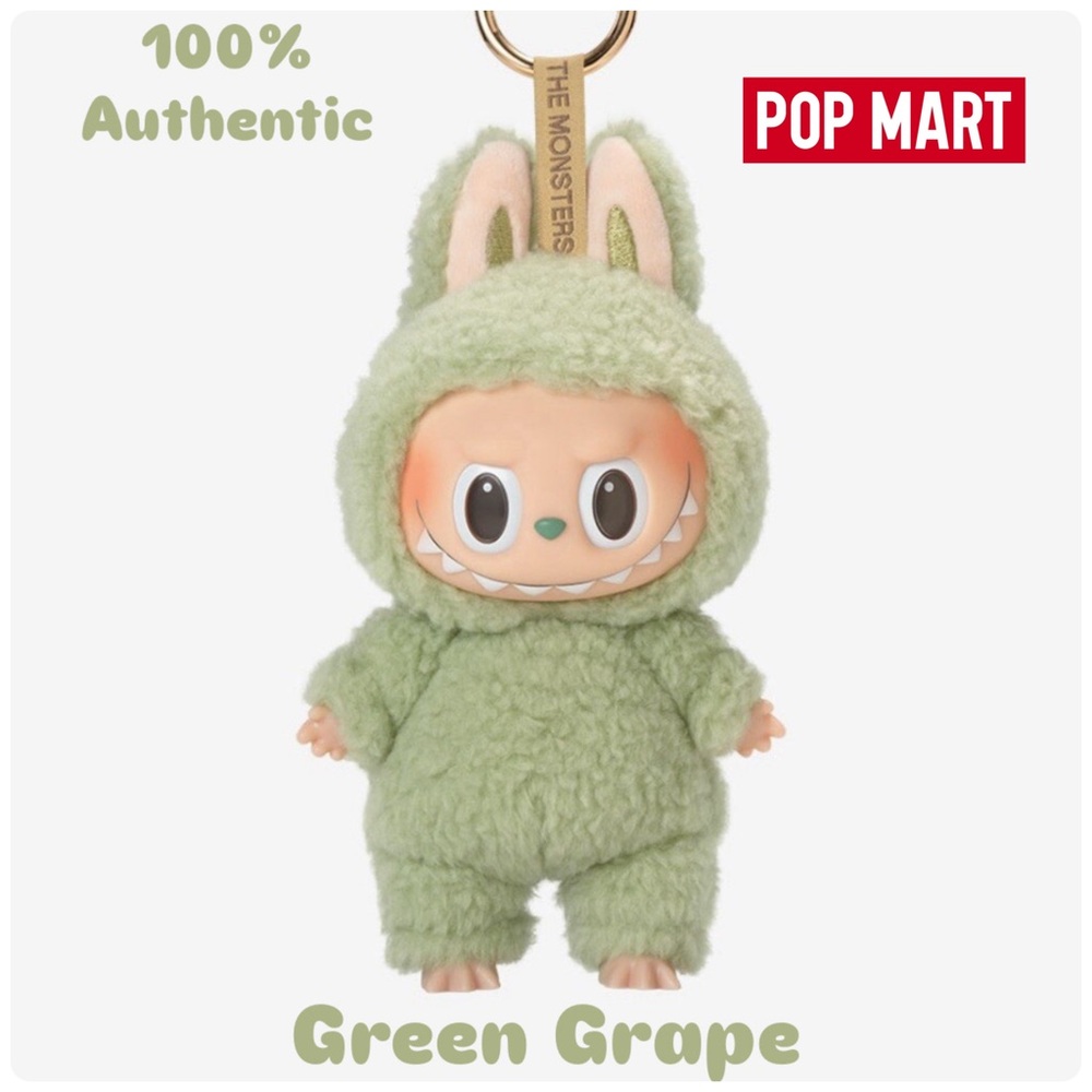 POP MART Green Grape Plush Keychain – Fluffy Monster Character